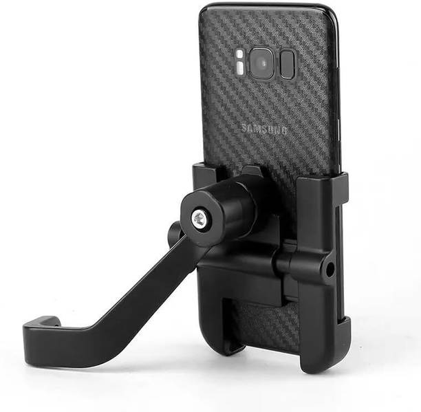 Hench Universal Bike Holder Verson 2.0 Metal Body 360 Rotating Mirror for Motorcycle Bike Mobile Holder