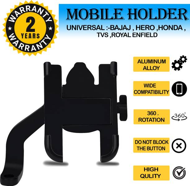 ASRYD 360 Degree Rotating Mirror X99 Universal Bike Mount Holder Version 2 Metal Body Bike Mobile Holder