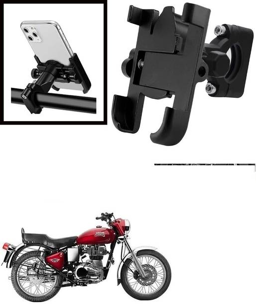 Hench 360 Degree Rotating Mirror Universal Bike Mount Holder Version 2 Metal Body Bike Mobile Holder