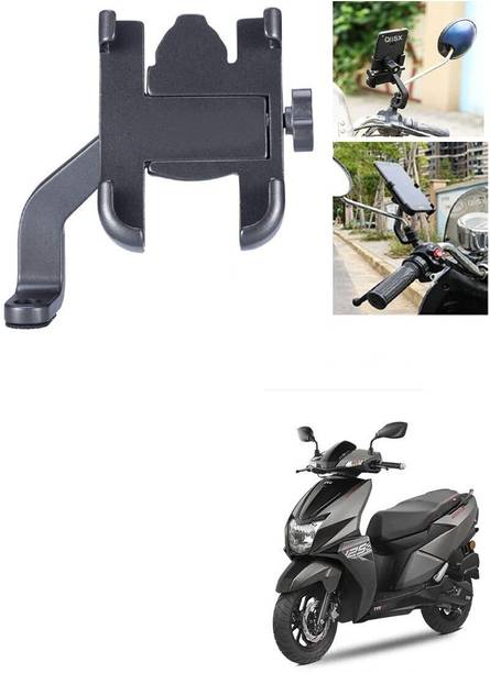 हेंच Mirror Fitting Metal Mobile Holder For TVS NTORQ बाइक मोबाइल होल्डर