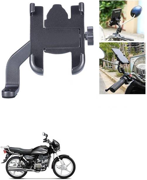 Hench Mirror Fitting Metal Mobile Holder For Hero Splendor Bike Mobile Holder