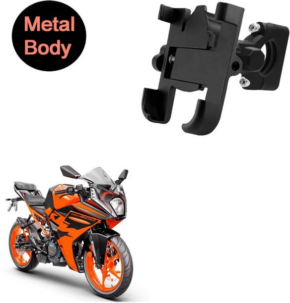 Vagary 360 Degree Metal Body Universal Mobile Holder for KTM RC 200 Bike Mobile Holder