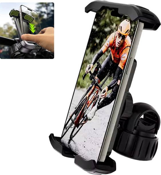 FreshDcart Universal Bicycle Phone Mount with Anti-Shake Design Quick Lock & Unlock Button Bicycle Phone Holder