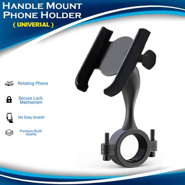 ASRYD Motorcycle Phone Holder Anti-Shake Rotatable Adjustable Metal Mount for Mobile Bike Mobile Holder