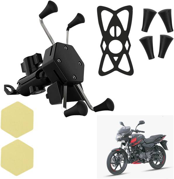 ASRYD X-Grip Bike Mobile Charger & Phone Holder (5V-2A Black) - Bajaj Pulsar 180 Bike Mobile Holder