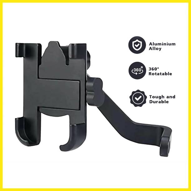 Rhtdm Universal Bike Mount Phone Holder Metal Body 360 Degree Rotating Handlebar Bike Mobile Holder