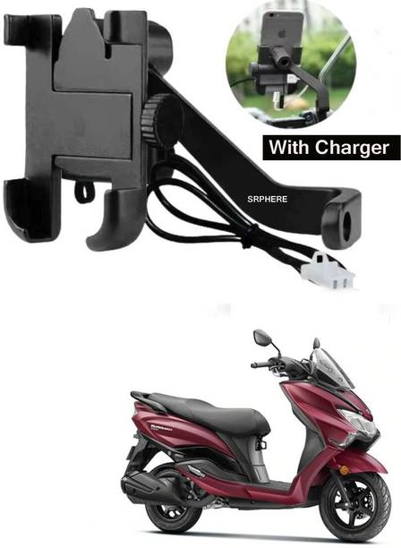 SRPHERE Aluminum Alloy C2 Waterproof bike mobile holder With Charger For Burgman Street Bike Mobile Holder