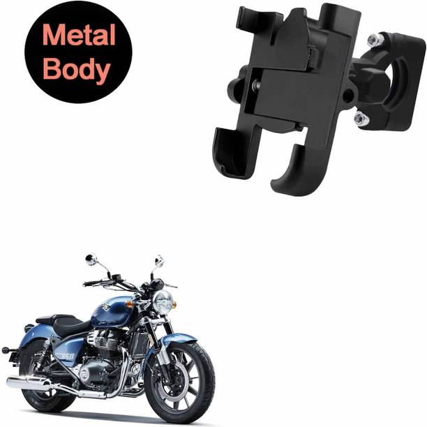 Vagary 360 Degree Metal Body Universal Mobile Holder for Royal Enfield Meteor 650 Bike Mobile Holder