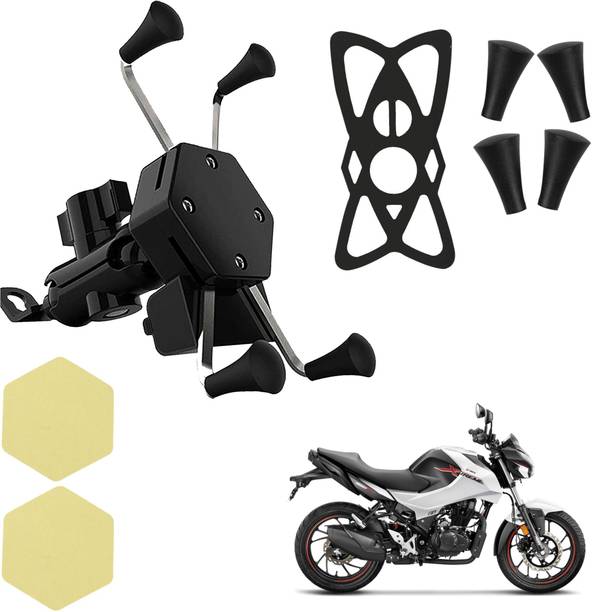 ASRYD X-Grip Bike Mobile Charger & Phone Holder (5V-2A Black) -Hero Xtreme Bike Mobile Holder