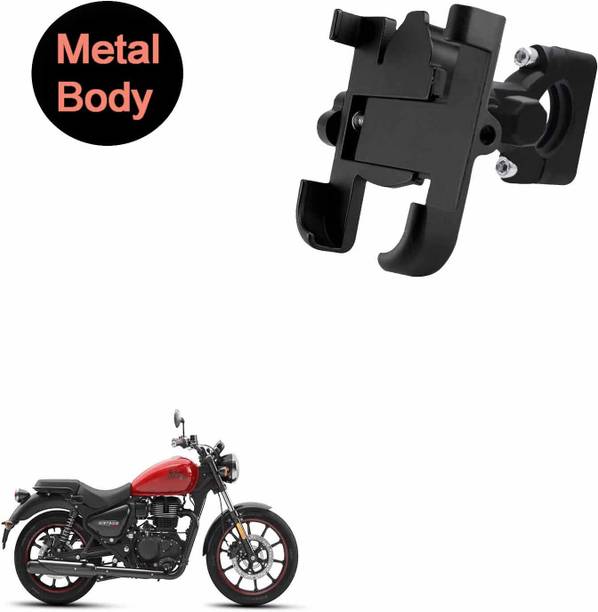 Huims 360 Degree Metal Body Universal Mobile Holder for Royal Enfield Meteor 350 Bike Mobile Holder