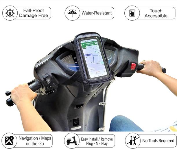 Hench Phone Pouch Bag for Activa Jupiter Ntorq Access Ather Ola-S1 Pleasure Waterproof Bike Mobile Holder