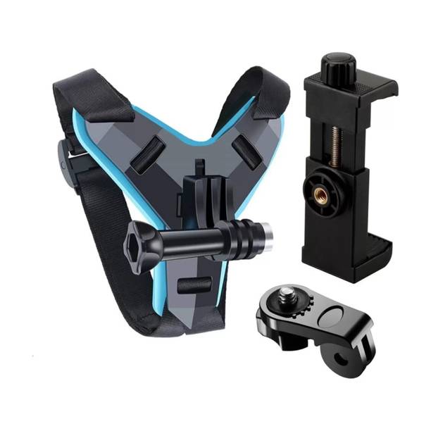 SRPHERE Helmet Chin Strap Mount with Mobile Clip & Screw Compatible with All Smart Bike Mobile Holder