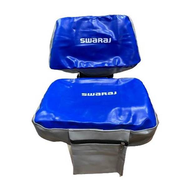 VARDHMAN IND SWARAJ TRACTOR PREMIUM SEAT COVER WITH POCKET FOR PHONE WALLET KEYS AND MORE Single Bike Seat Cover For NA NA