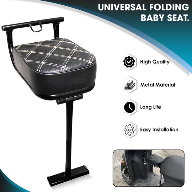 Atoray Universal Folding Baby Seat Compatible for All Scooty Single Bike Single Bike Seat Cover For TVS, Hero, Suzuki, Honda, Universal For Bike Activa 125, Activa 3G, Activa 4G, Activa 5G, Activa 6G, Access 125, Jupiter, Fascino, Deo