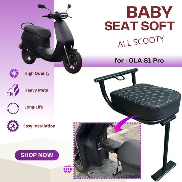 eXarioGadget High Quality Heavy Metal Folding Baby Seat For OLA S1 Pro Single Bike Seat Cover For Universal For Bike Universal For Bike