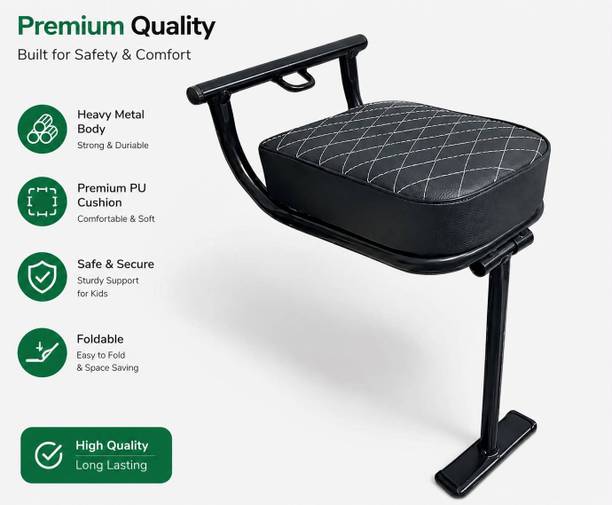 RANA TRADER UNIVERSAL BLACK FOLDING BABY SEAT COMPATIBLE FOR ALL SCOOTY Bike Spring Seat