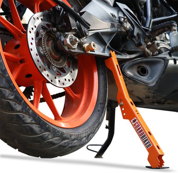 Grandbiker Moto Jack for Bike Chain Maintenance, Cleaning, Puncture Check (orange) Bike Storage Stand