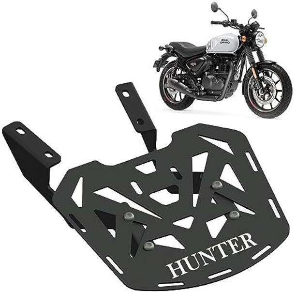 Amaflip Back Carrier Luggage Rack Expedition Backrest for Royal Enfield Hunter 350 Bike Storage Stand