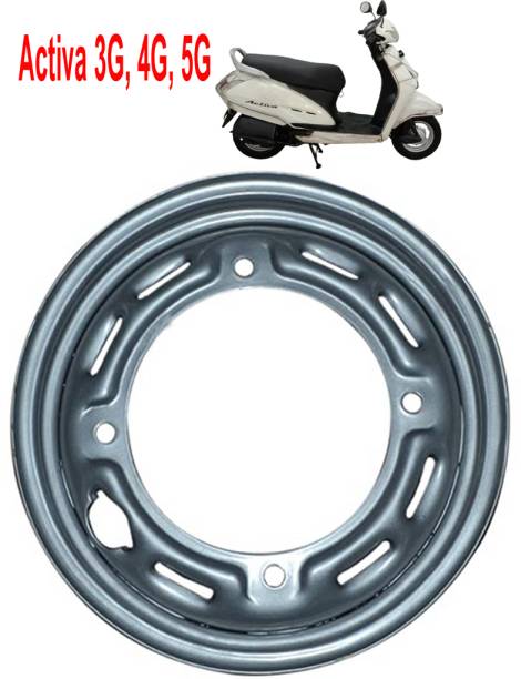 Shiv Ambba Wheel Rim Compatible For Actva 3G/4G/5G Front, Rear Alloy Aluminium Honda Activa 5G Motorbike Tyre Rim