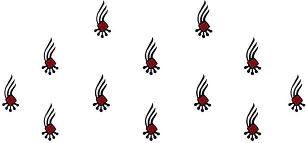 Comet Busters Black and Maroon Bindis (BIN894) Forehead Black, Maroon Bindis
