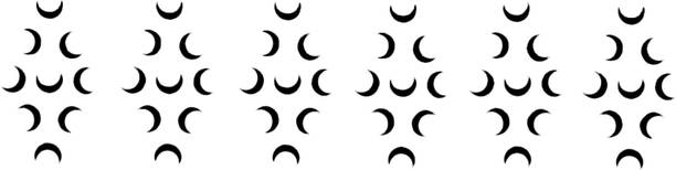 Comet Busters Moon Shaped Black Bindi (BV911) Forehead Black Bindis