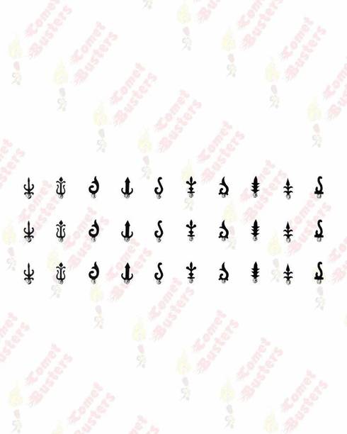 Comet Busters Different Designs Fancy Black Bindis Women, Ladies, Brides, Girls Black Bindis