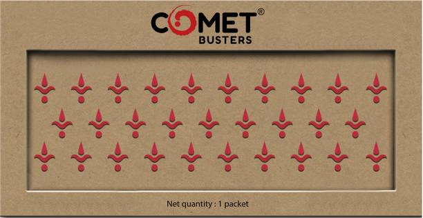 Comet Busters Handcrafted Trendy Red Bindis For Women(13mm)(BV2407) Forehead Red Bindis