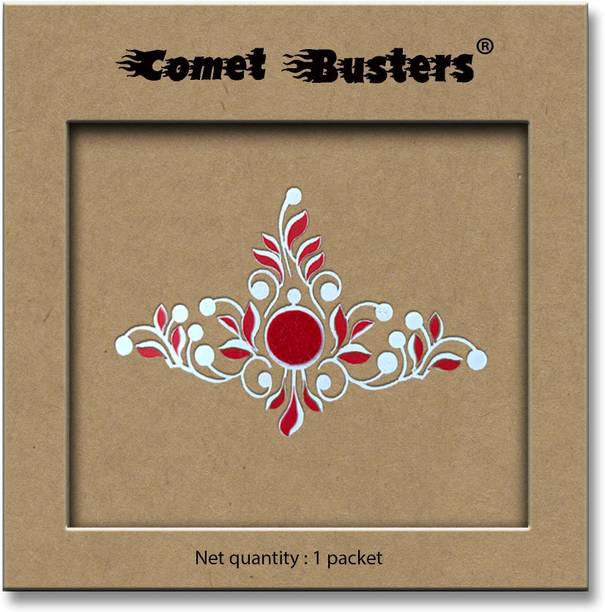 Comet Busters Traditional Bridal Bengali Wedding Bindi for Women (BV1980) Forehead White Bindis