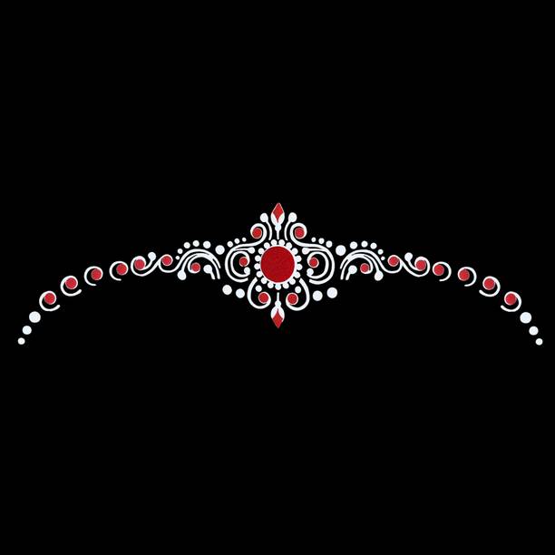 Comet Busters Traditional Bridal Bengali Wedding Bindi For Women (BV2291) Forehead Multicolor Bindis