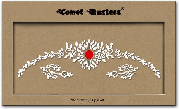 Comet Busters Traditional Bridal Bengali Wedding Bindi for Women (BIN1971) Forehead White Bindis