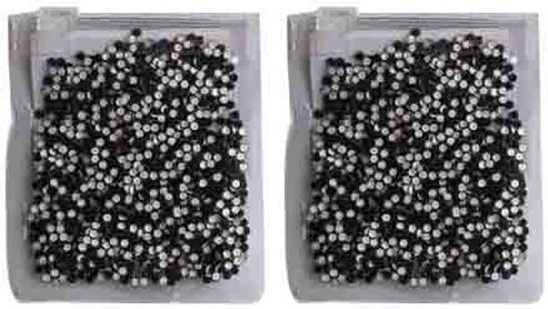 heeva creation Velvet Small Bindi Combo.Size- 000.Colour- Multi.(Pack Of 2). ALL Black Bindis