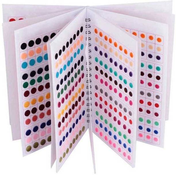 ANSHIKA COLLECTION Simple Plain Round Maroon Red Tilak Forehead Sticker kumkum spiral Bindi Booklet ladies Multicolor Bindis