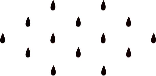 Comet Busters Beautiful Handcrafted Tear Drop Black Bindi (7 mm) (BV789) Forehead Black Bindis