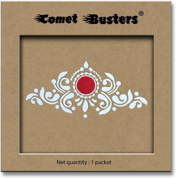Comet Busters Traditional Bridal Bengali Wedding Bindi for Women (BV1979) Forehead White Bindis