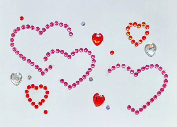 glitterboutique HEART BINDI ALL Red Bindis