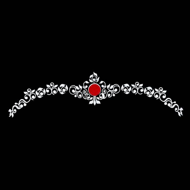 Comet Busters Traditional Bridal Bengali Wedding Bindi for Women (BIN1983) Forehead White Bindis