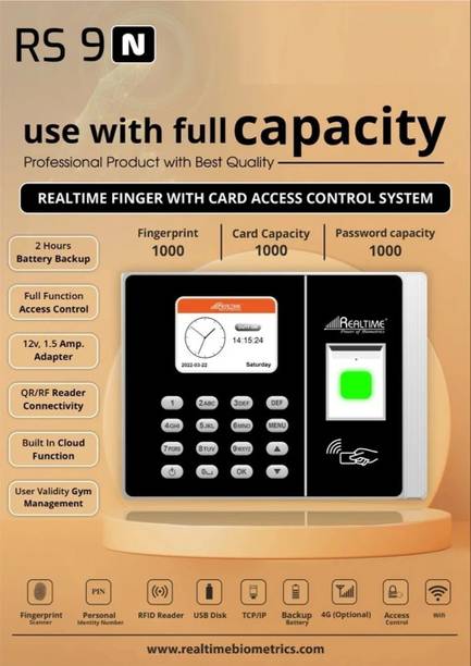RICH POLO 9N Fingerprint Scanner Biometric Device with Access Control (No Wifi) Time Access Control, Time & Attendance