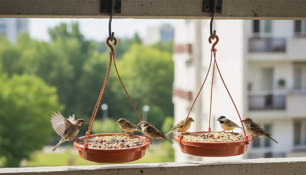 Velvora Living COMBO-4-4---56 Blue Bird Bird Feeder