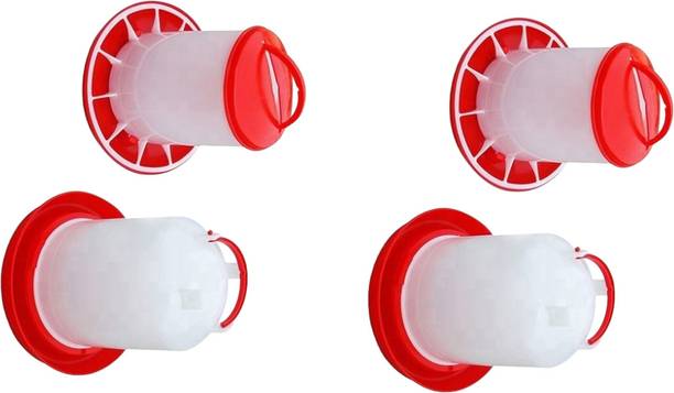 HUMBE&CO poultry equipment drinker and feeder combo of 4 pcs 1.5 kg 1.5 ltr , Common Bird Feeder