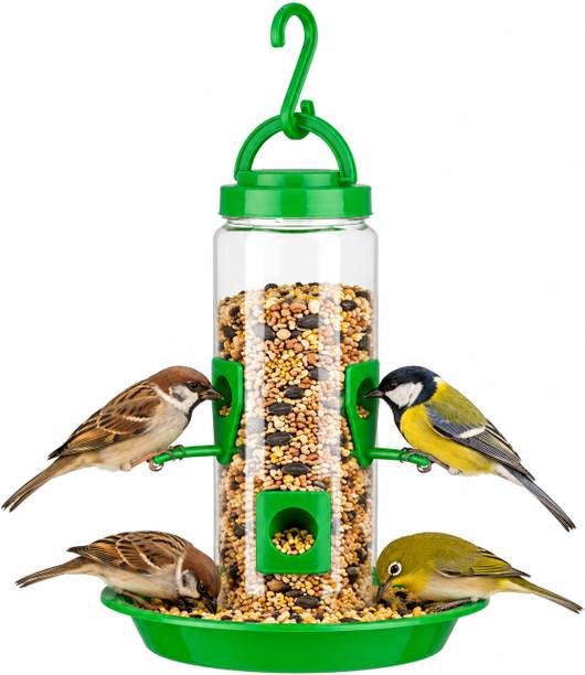Hitu Bird Feeder Hanging for Sparrows | Balcony & Garden | Window Bird Feeder Tube Bird Feeder