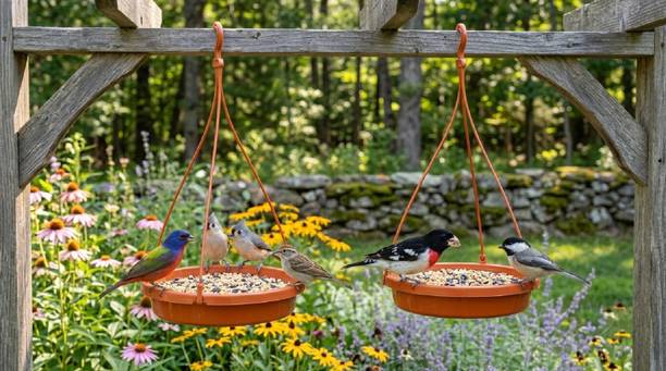 Velvora Living COMBO-4-4---152 Blue Bird Bird Feeder