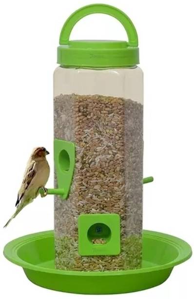 SOJITRA Bird Feeder Tower Hanging for Balcony Seed Container or Bird Food Feeder Stand Blue Bird Bird Feeder