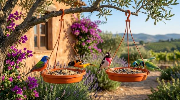 Velvora Living COMBO-4-4---105 Blue Bird Bird Feeder