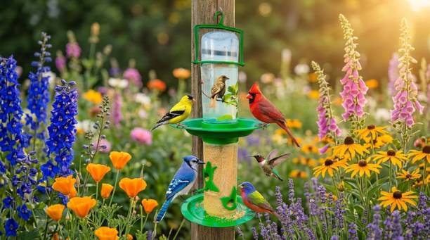 Velvora Living Tube Bird Feeder