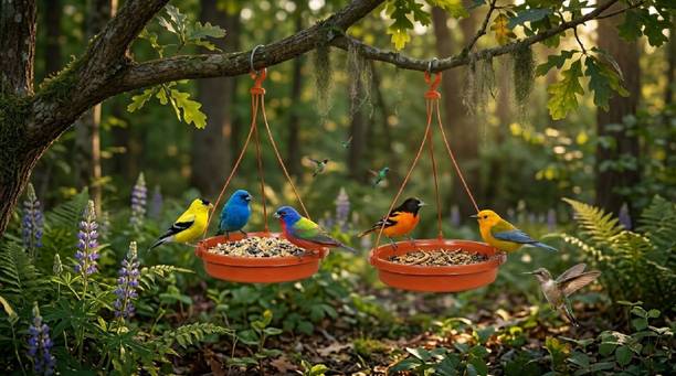 Velvora Living COMBO-4-4---117 Blue Bird Bird Feeder