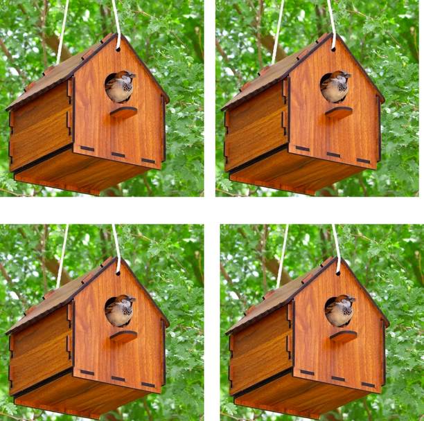 Sohibe Bird House for Sparrow (Pack of 4) Bird House