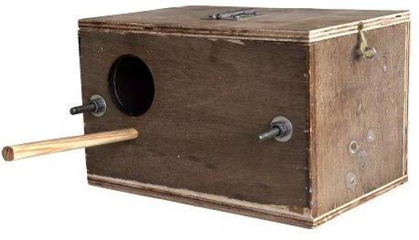Shree Ganga Enterprise Breeding Box for Zava Zibra Budgies finch Love birds Size 9*6*6 Inches Bird House
