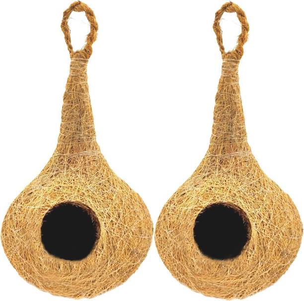 podhghar NATURAL BIRD NEST FOR ALL BIRDS AND SQUIRREL Bird House (pack of 2) Bird House