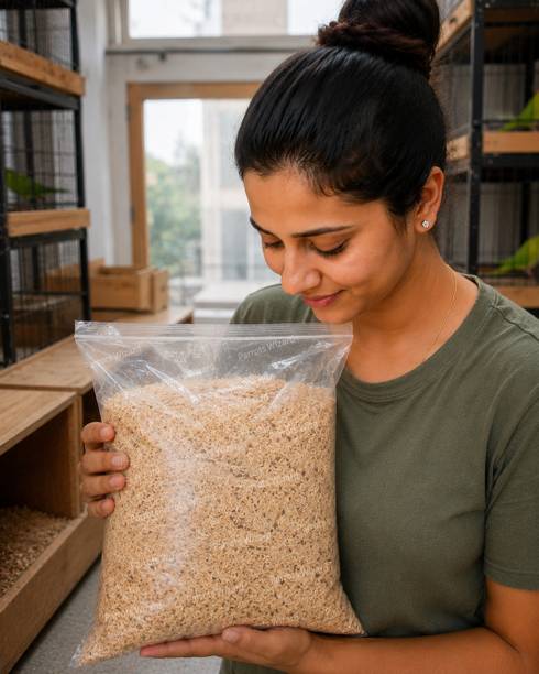 Parrots Wizard Ultra Soft Pine Wood Shavings for Bird Breeding Box Bird House