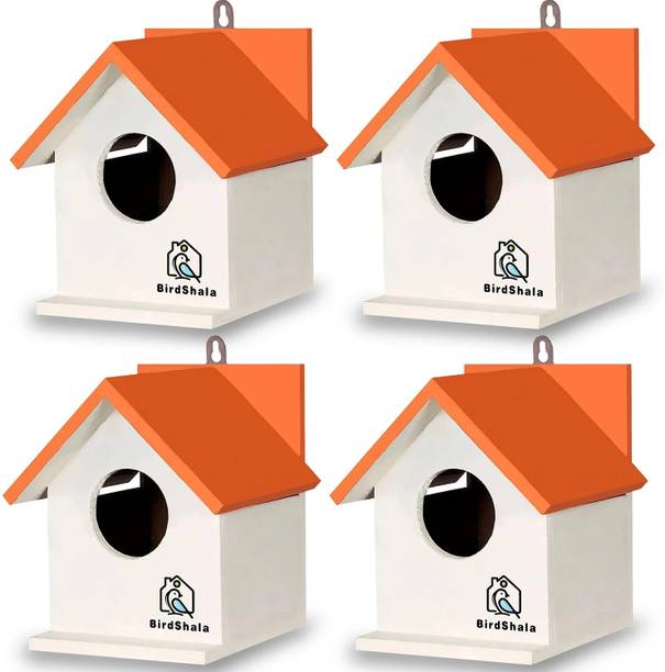 BIRDSHALA Bird House for Sparrow, Budgies & Finches with Air Ventilation and Mounting Hook Bird House